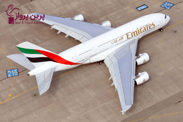 هواپیمای ایرباس A380 متعلق به شرکت هواپیمایی امارات
