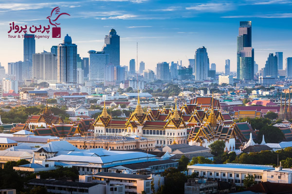 شهر بانکوک و آسمان خراش ها در تایلند